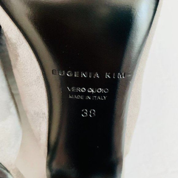 EUGENIA KIM POM POM SUEDE UPPER MULES MADE IN ITALY - Picture 10 of 10